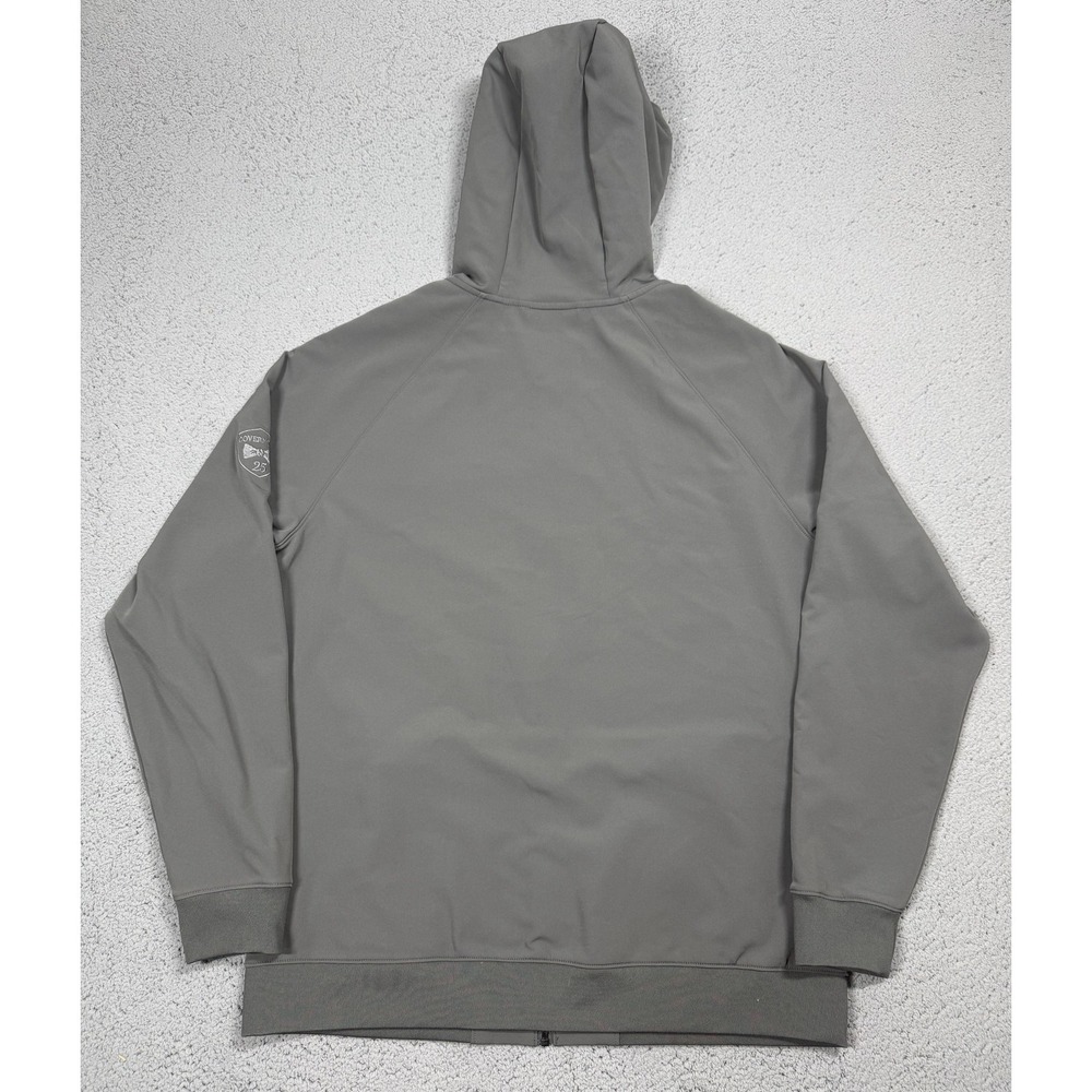 BYLT Jacket Mens Large Gray Hooded Full Zip Softshell Governor's 25 Logo - Picture 9 of 9